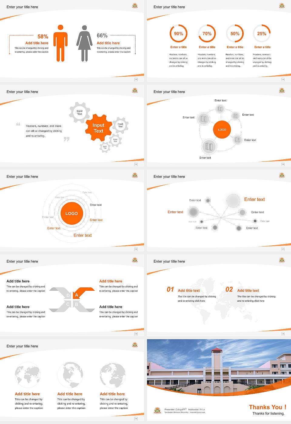 Teerthanker Mahaveer University Course/Courseware Creation PPT Template16:9 ratio PPT effect preview image4