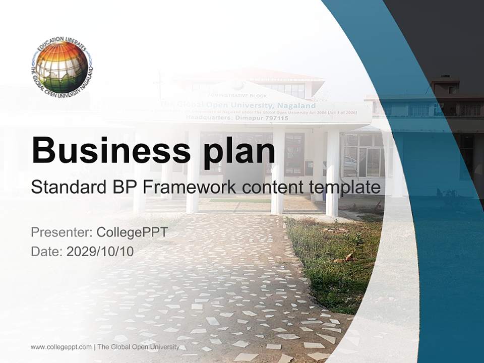 The Global Open University Competition/Entrepreneurship Contest PPT Template4:3 ratio PPT effect preview image9
