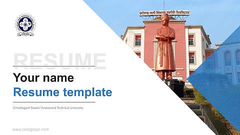 Chhattisgarh Swami Vivekanand Technical University Resume PPT Template