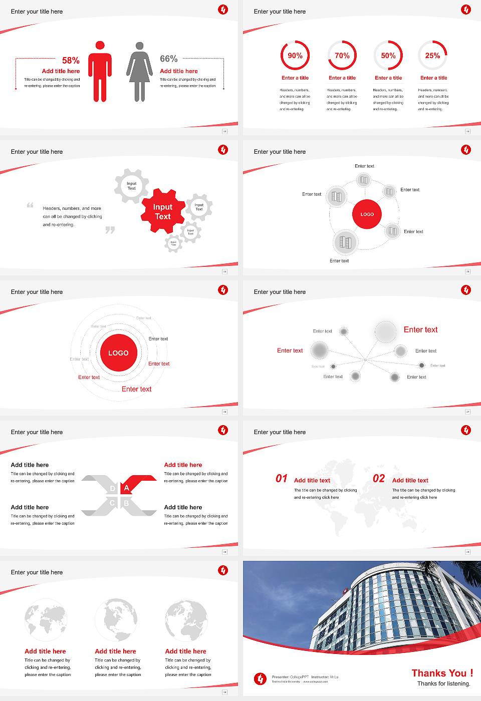 Techno India University Course/Courseware Creation PPT Template16:9 ratio PPT effect preview image4