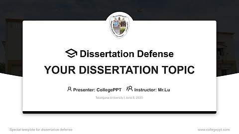 Telangana University Graduation Thesis Defense PPT Template