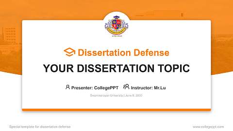 Swaminarayan University Graduation Thesis Defense PPT Template