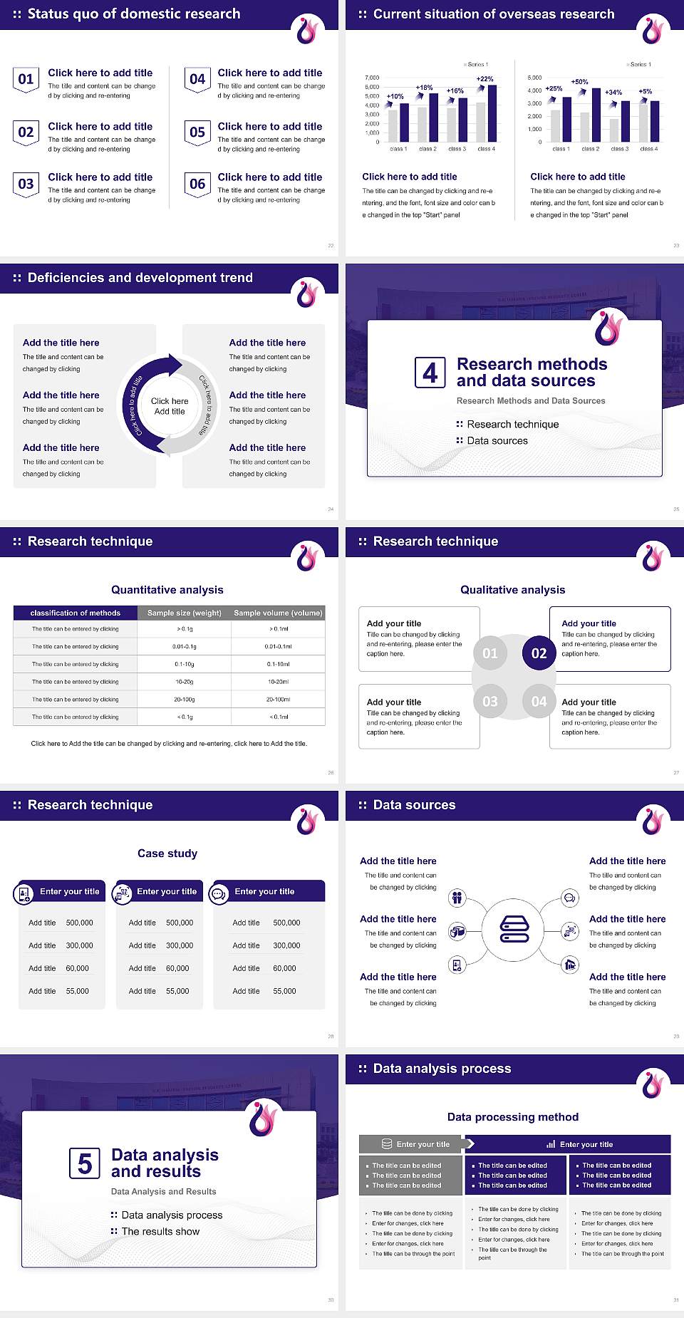 UKA Tarsadia University Graduation Thesis Defense PPT Template4:3 ratio PPT effect preview image4
