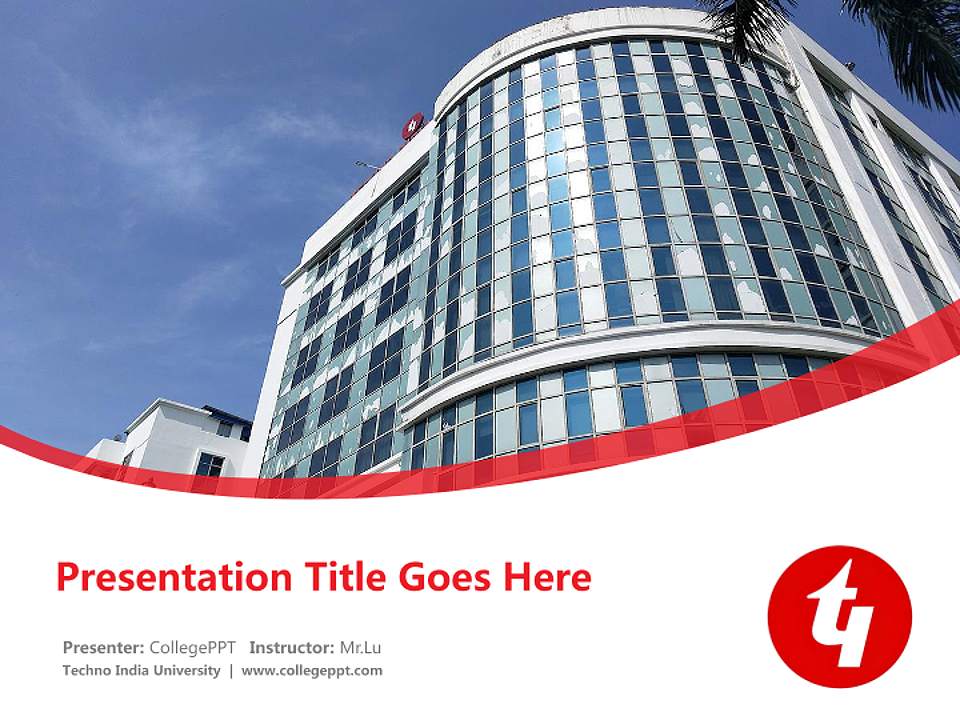 Techno India University Course/Courseware Creation PPT Template4:3 ratio PPT effect preview image5