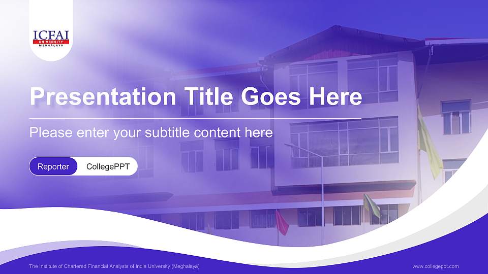 The Institute of Chartered Financial Analysts of India University (Meghalaya) Lecture Sharing and Networking Event PPT Template16:9 ratio PPT effect preview image