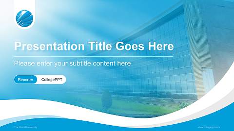 The Glocal University Lecture Sharing and Networking Event PPT Template