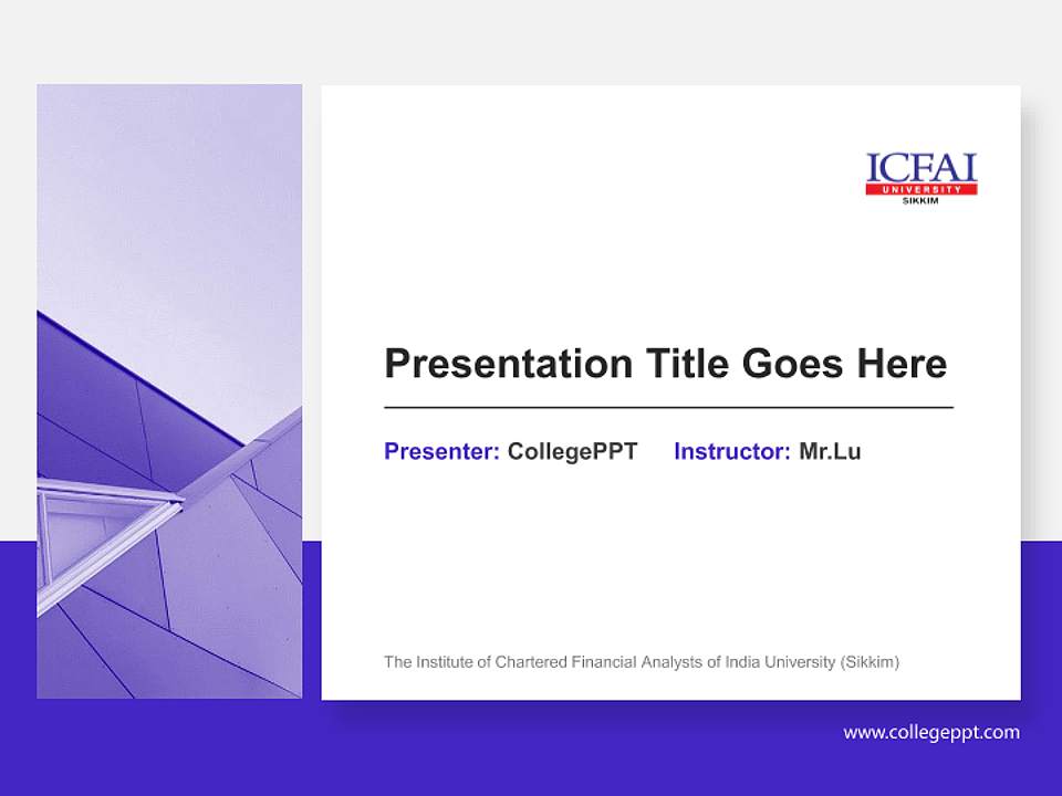 The Institute of Chartered Financial Analysts of India University (Sikkim) General PPT Template4:3 ratio PPT effect preview image6
