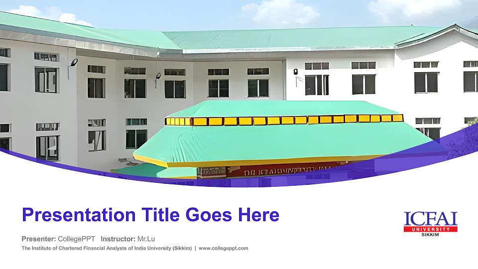 The Institute of Chartered Financial Analysts of India University (Sikkim) Course/Courseware Creation PPT Template16:9 ratio PPT effect preview image