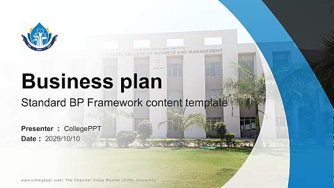 The Charutar Vidya Mandal (CVM) University Competition/Entrepreneurship Contest PPT Template