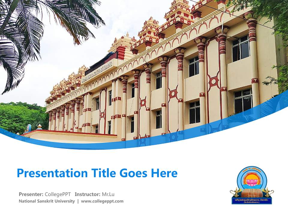 National Sanskrit University Course/Courseware Creation PPT Template4:3 ratio PPT effect preview image5