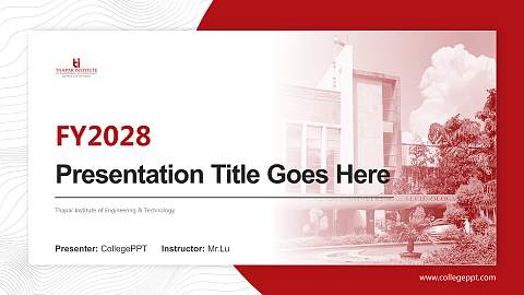 Thapar Institute of Engineering & Technology Academic Presentation/Research Findings Report PPT Template