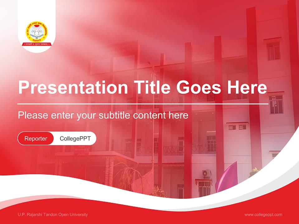 U.P. Rajarshi Tandon Open University Lecture Sharing and Networking Event PPT Template4:3 ratio PPT effect preview image4