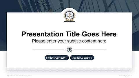 Rajiv Gandhi National University of Law National Scholarship Defense PPT Template