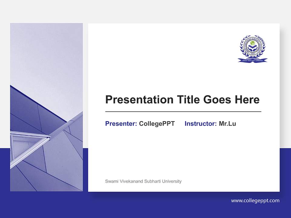 Swami Vivekanand Subharti University General PPT Template4:3 ratio PPT effect preview image6