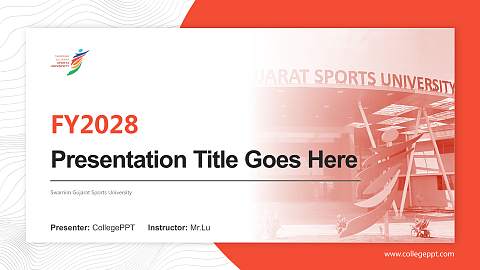 Swarnim Gujarat Sports University Academic Presentation/Research Findings Report PPT Template