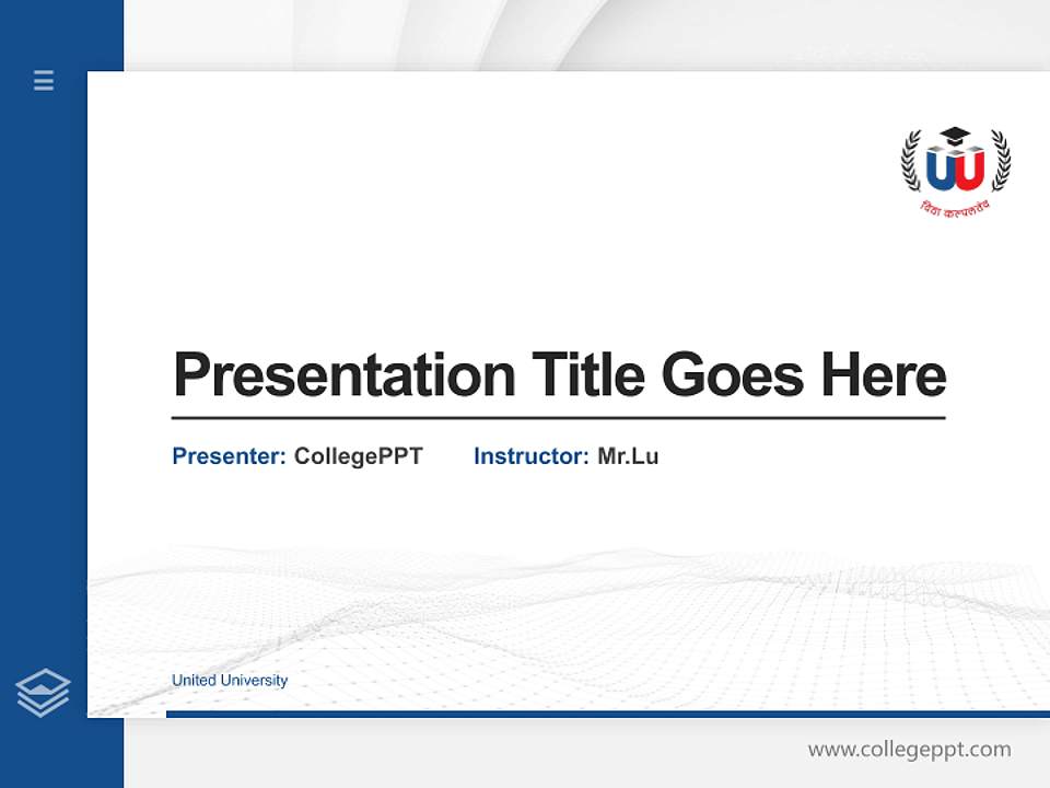 United University Thesis Proposal/Graduation Defense PPT Template4:3 ratio PPT effect preview image5