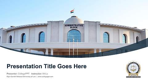Rajiv Gandhi National University of Law Course/Courseware Creation PPT Template