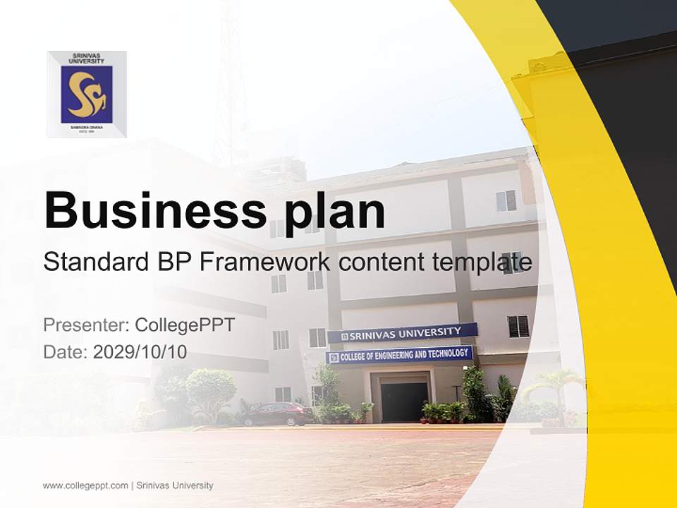 Srinivas University Competition/Entrepreneurship Contest PPT Template4:3 ratio PPT effect preview image9