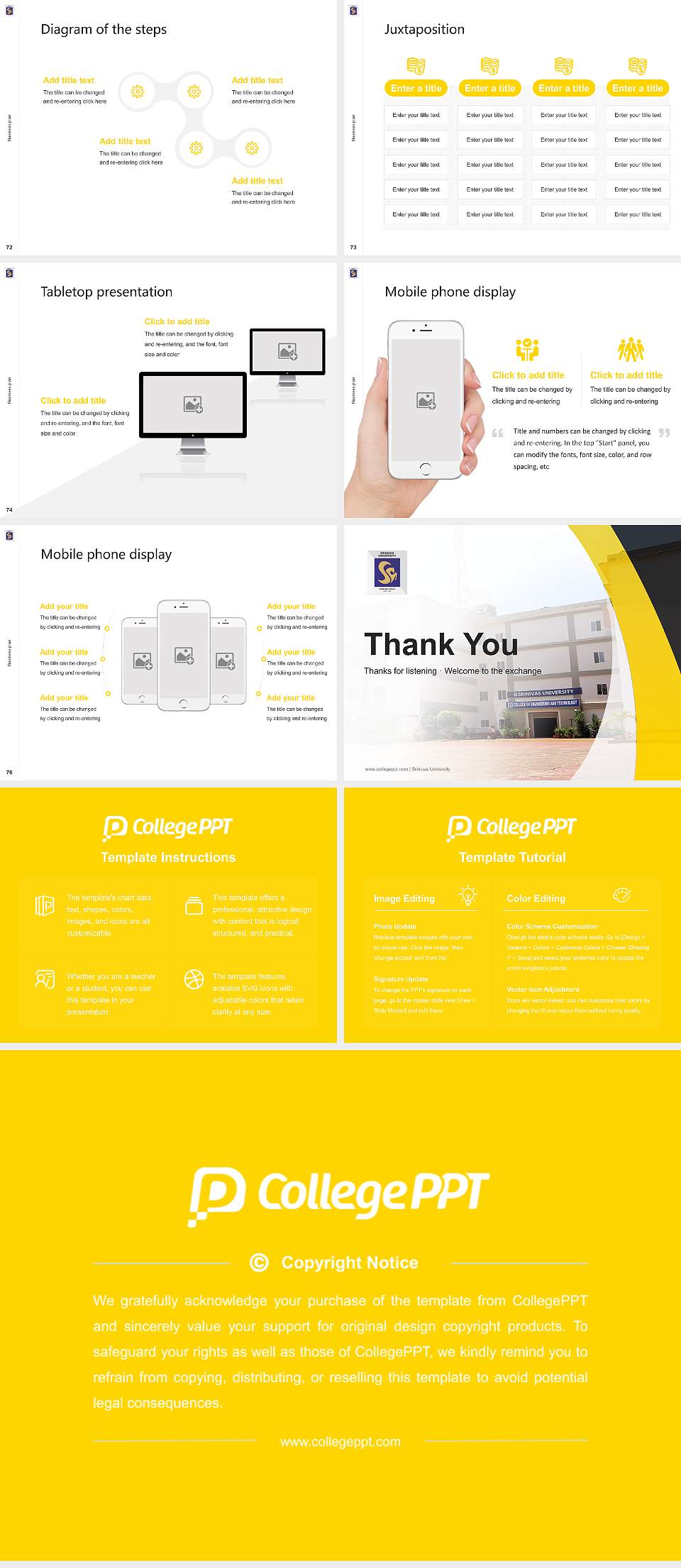 Srinivas University Competition/Entrepreneurship Contest PPT Template4:3 ratio PPT effect preview image9