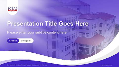 The Institute of Chartered Financial Analysts of India University (Mizoram) Lecture Sharing and Networking Event PPT Template