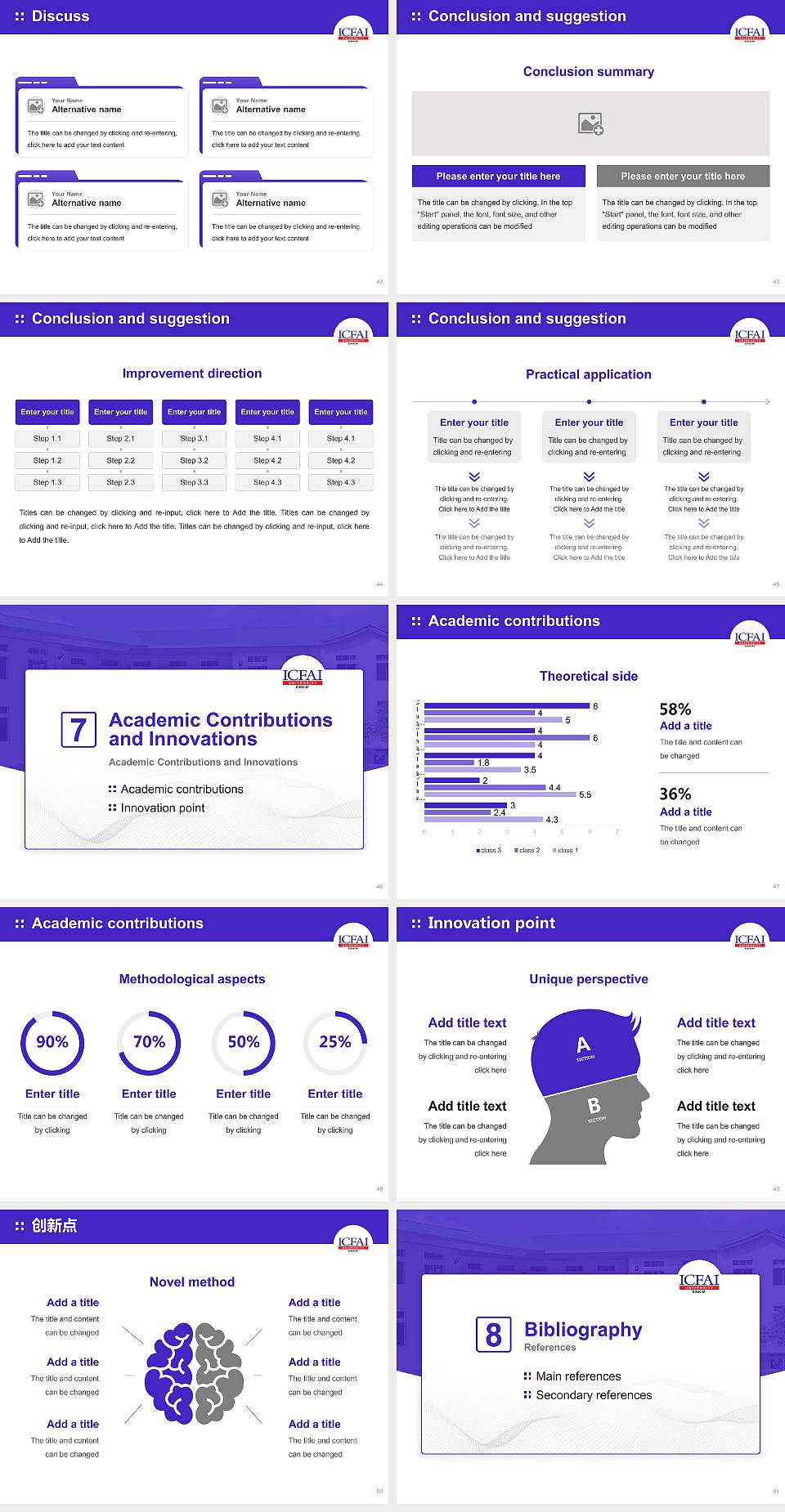 The Institute of Chartered Financial Analysts of India University (Sikkim) Graduation Thesis Defense PPT Template4:3 ratio PPT effect preview image6