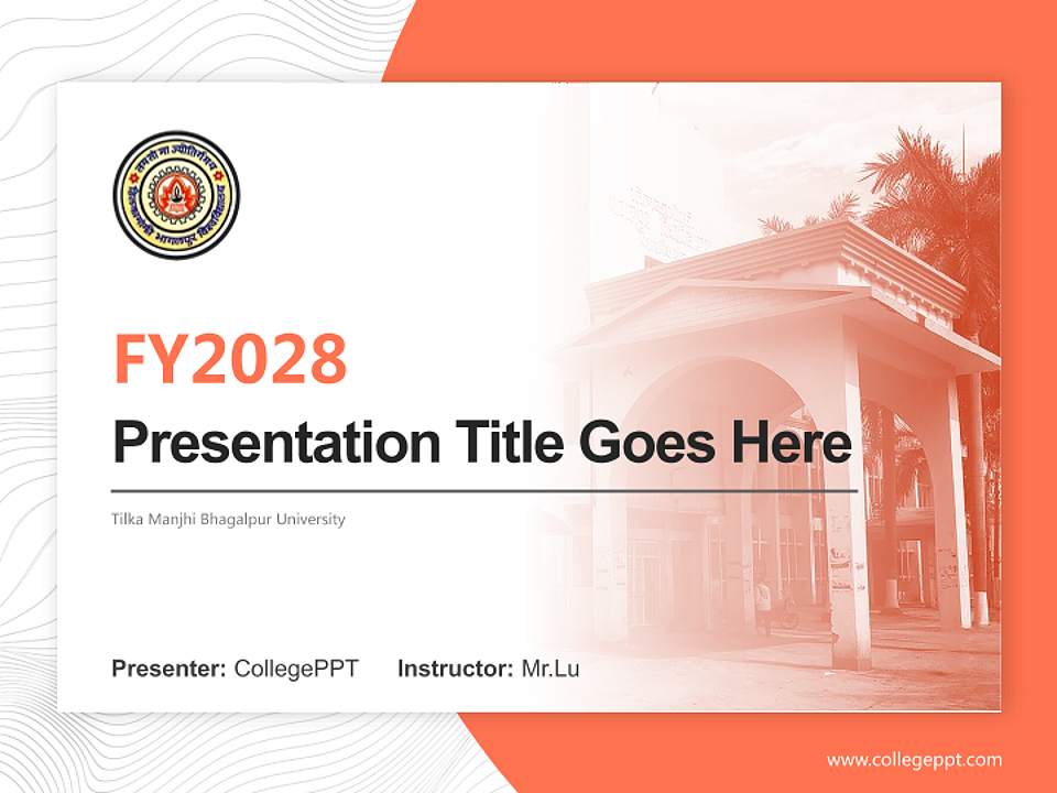 Tilka Manjhi Bhagalpur University Academic Presentation/Research Findings Report PPT Template4:3 ratio PPT effect preview image5