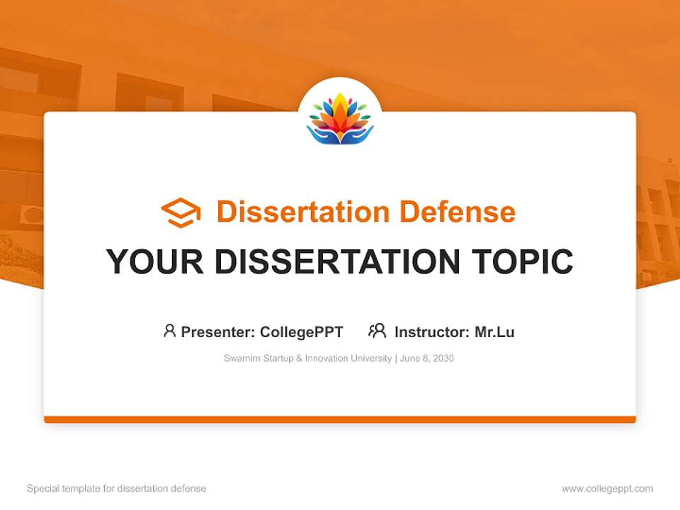Swarnim Startup & Innovation University Graduation Thesis Defense PPT Template4:3 ratio PPT effect preview image7