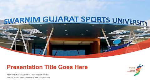 Swarnim Gujarat Sports University Course/Courseware Creation PPT Template