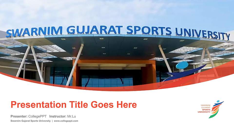 Swarnim Gujarat Sports University Course/Courseware Creation PPT Template16:9 ratio PPT effect preview image