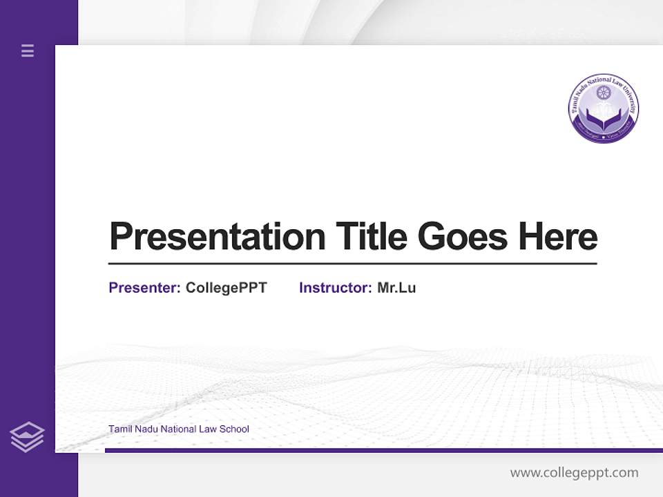 Tamil Nadu National Law School Thesis Proposal/Graduation Defense PPT Template4:3 ratio PPT effect preview image5
