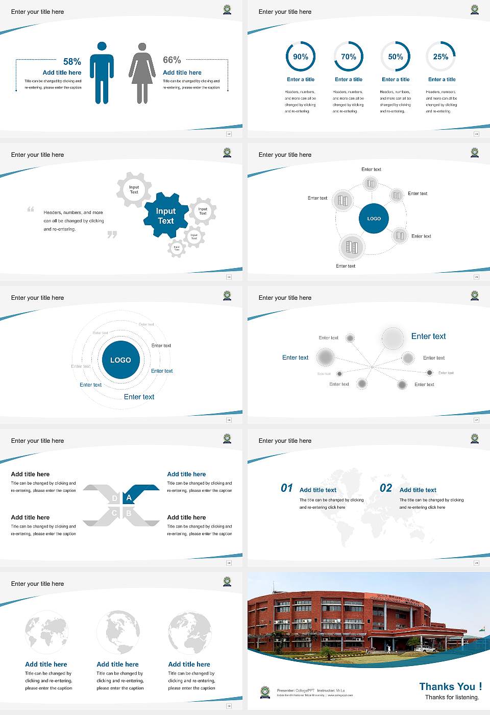 Indira Gandhi National Tribal University Course/Courseware Creation PPT Template16:9 ratio PPT effect preview image4