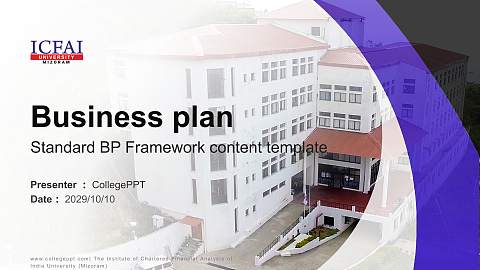 The Institute of Chartered Financial Analysts of India University (Mizoram) Competition/Entrepreneurship Contest PPT Template