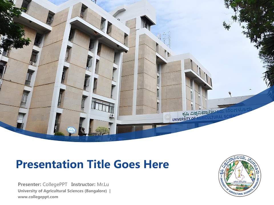University of Agricultural Sciences (Bangalore) Course/Courseware Creation PPT Template4:3 ratio PPT effect preview image5