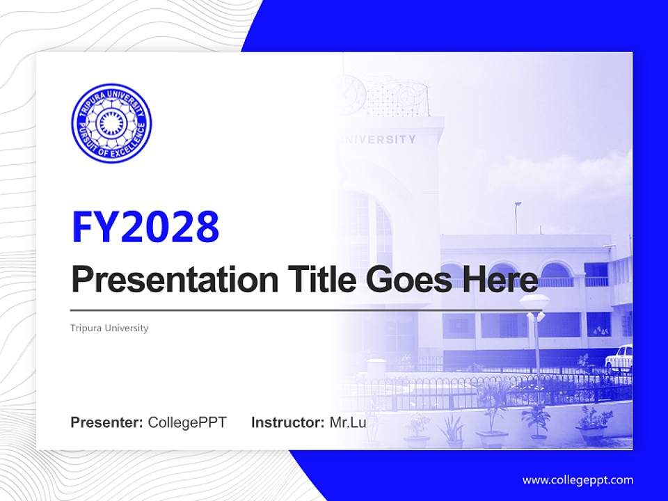 Tripura University Academic Presentation/Research Findings Report PPT Template4:3 ratio PPT effect preview image5
