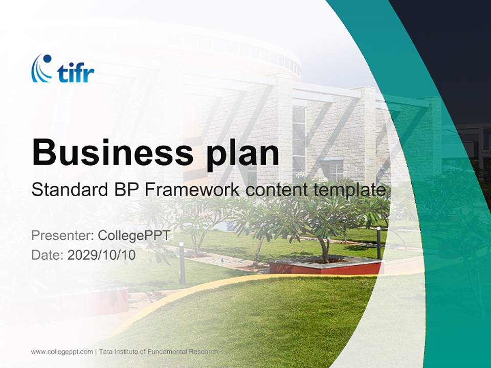 Tata Institute of Fundamental Research Competition/Entrepreneurship Contest PPT Template4:3 ratio PPT effect preview image9