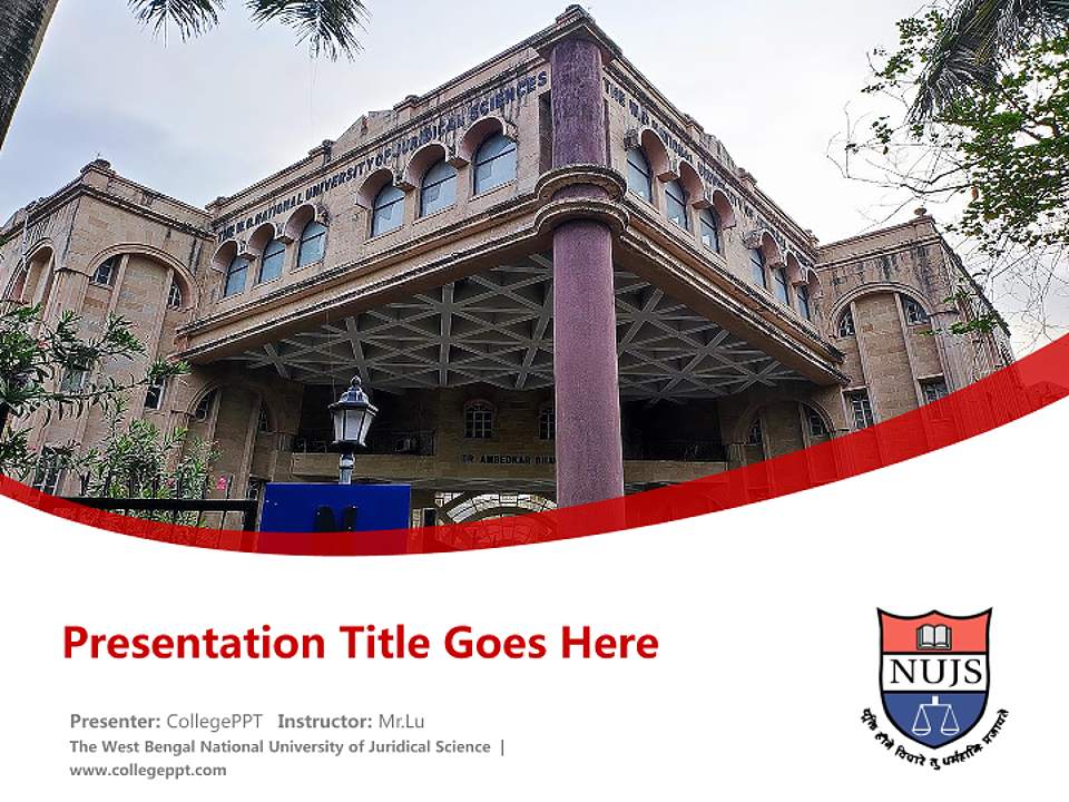 The West Bengal National University of Juridical Science Course/Courseware Creation PPT Template4:3 ratio PPT effect preview image5