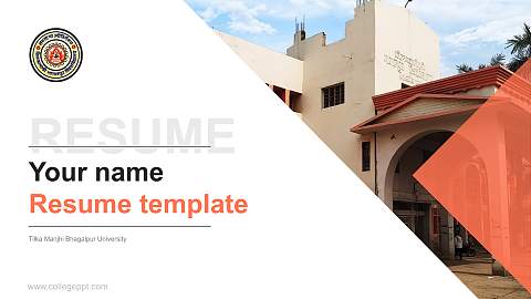 Tilka Manjhi Bhagalpur University Resume PPT Template