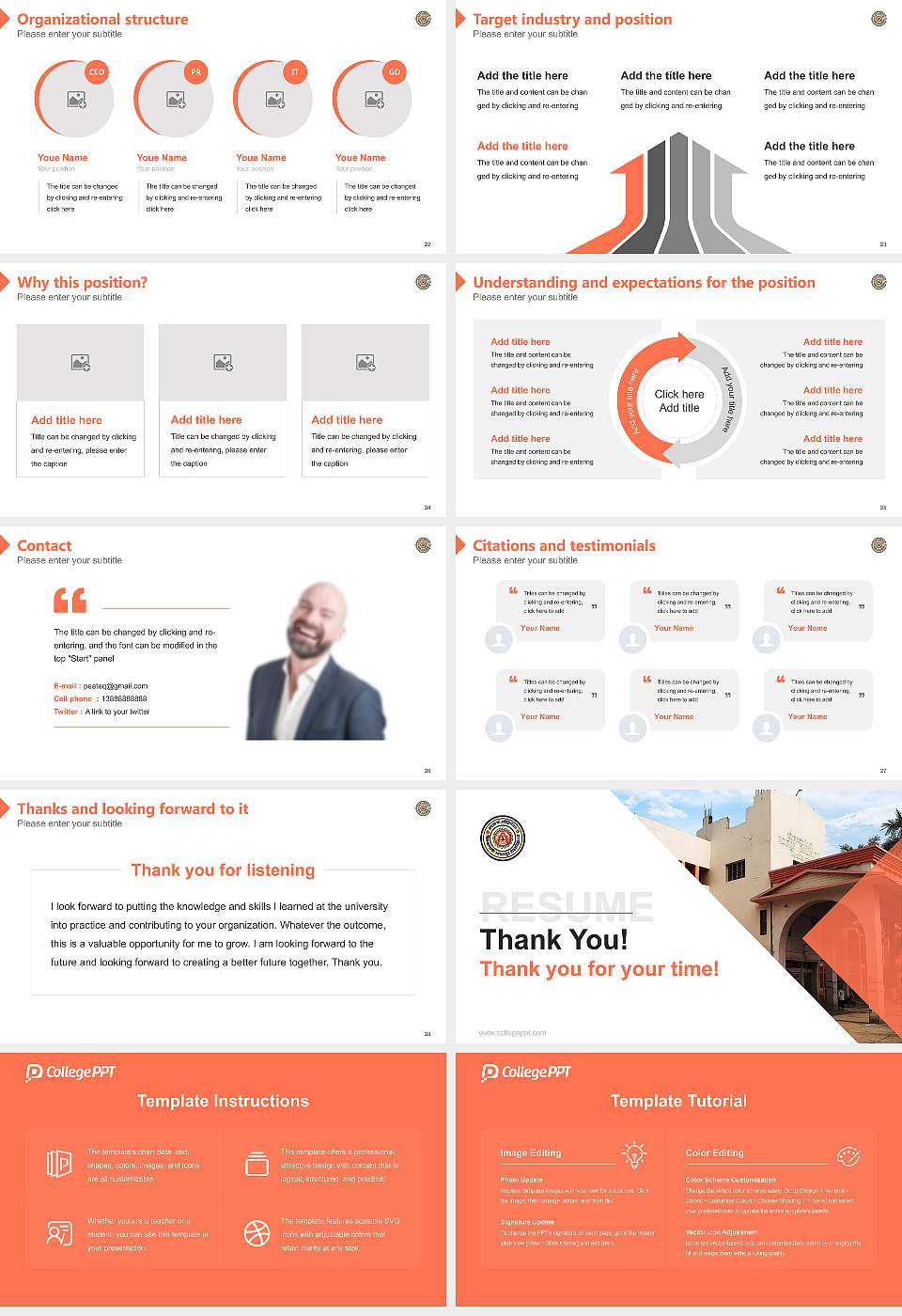 Tilka Manjhi Bhagalpur University Resume PPT Template16:9 ratio PPT effect preview image4