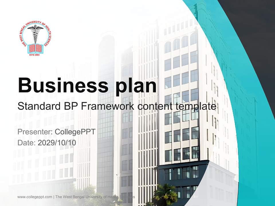 The West Bengal University of Health Sciences Competition/Entrepreneurship Contest PPT Template4:3 ratio PPT effect preview image9