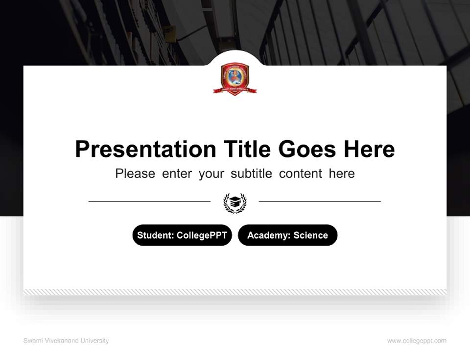 Swami Vivekanand University National Scholarship Defense PPT Template4:3 ratio PPT effect preview image4