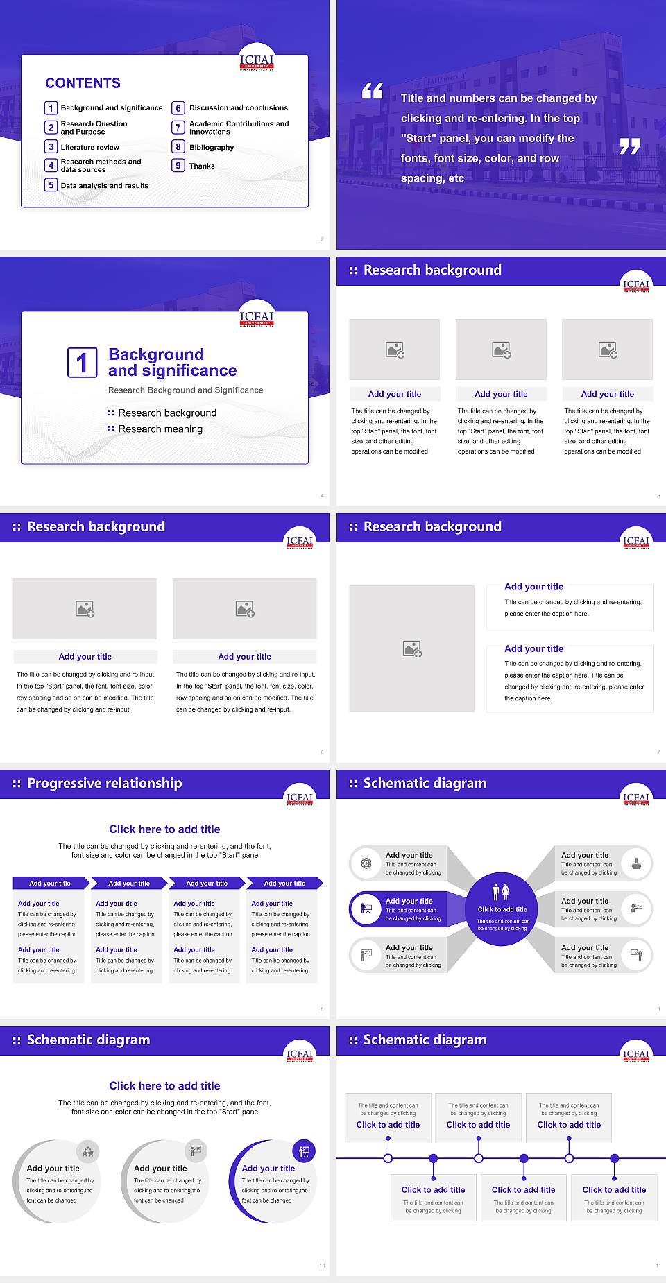 ICFAI University, Himachal Pradesh Graduation Thesis Defense PPT Template4:3 ratio PPT effect preview image2