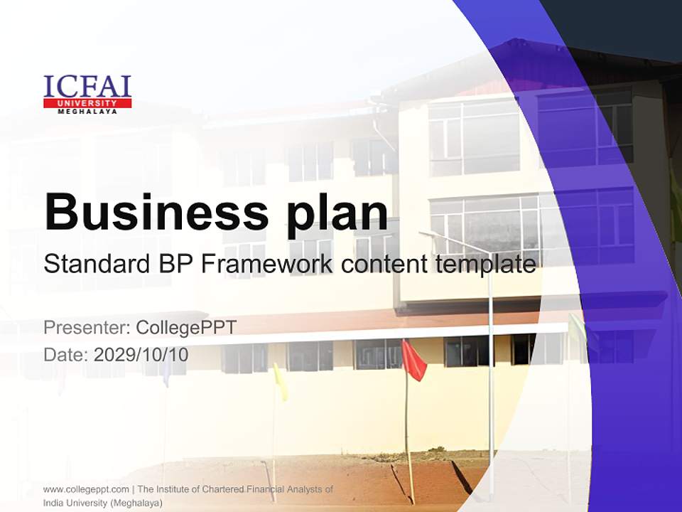 The Institute of Chartered Financial Analysts of India University (Meghalaya) Competition/Entrepreneurship Contest PPT Template4:3 ratio PPT effect preview image9