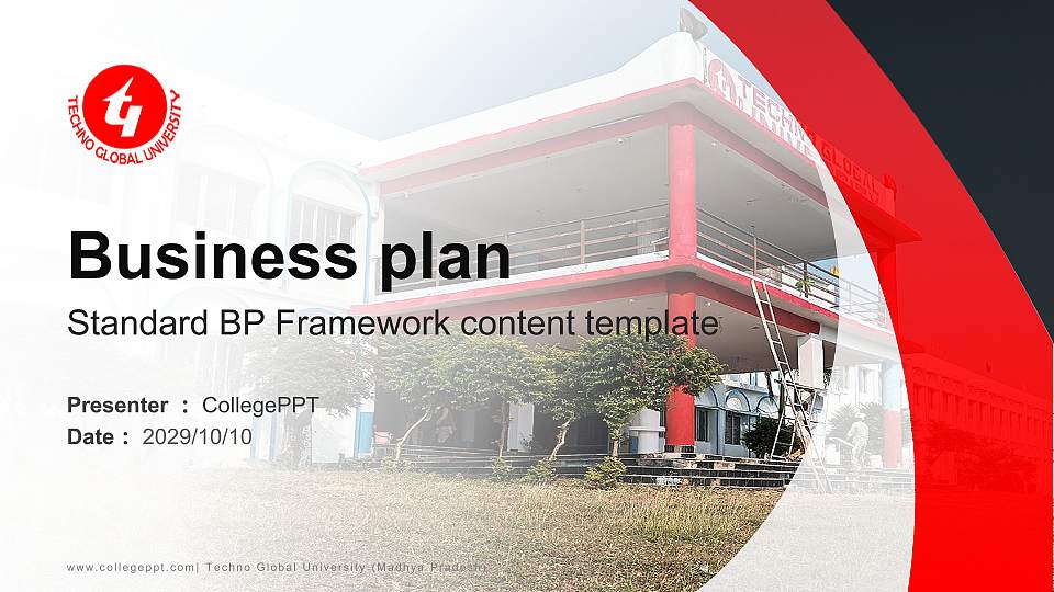 Techno Global University (Madhya Pradesh) Competition/Entrepreneurship Contest PPT Template16:9 ratio PPT effect preview image1