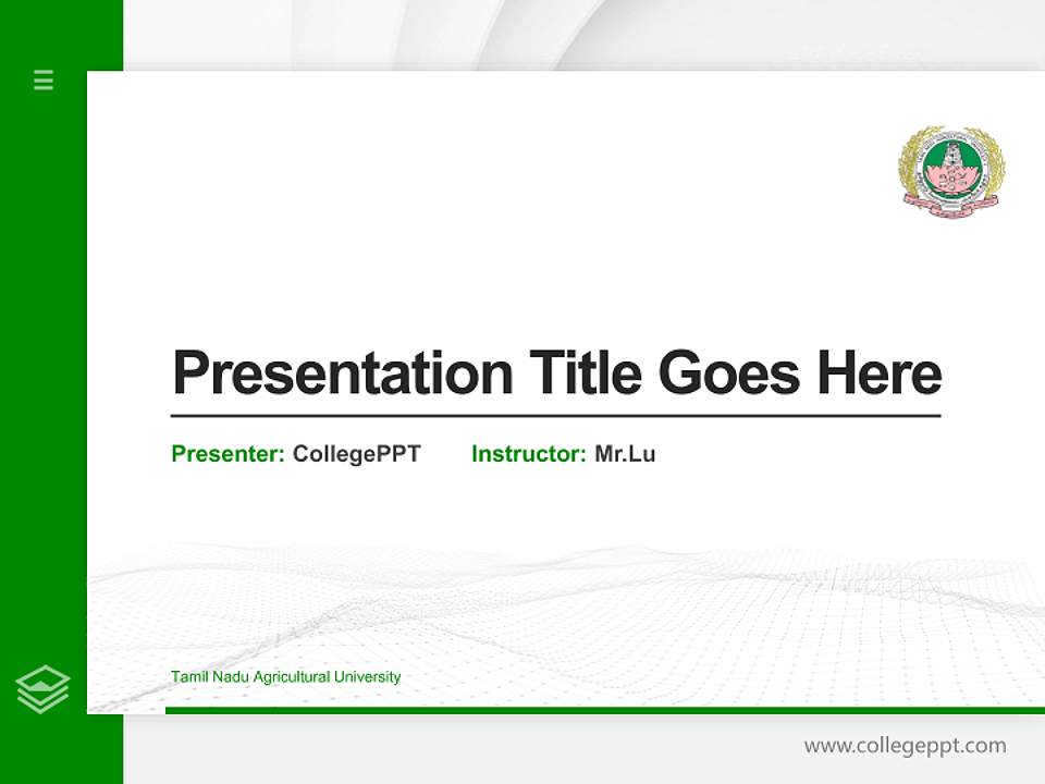 Tamil Nadu Agricultural University Thesis Proposal/Graduation Defense PPT Template4:3 ratio PPT effect preview image5