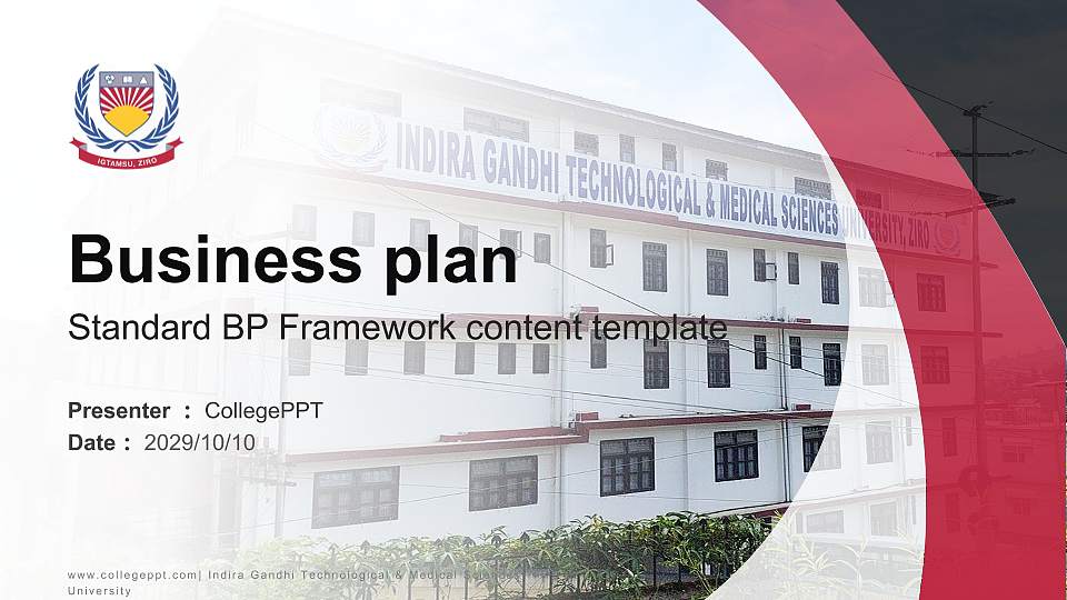 Indira Gandhi Technological & Medical Sciences University Competition/Entrepreneurship Contest PPT Template16:9 ratio PPT effect preview image