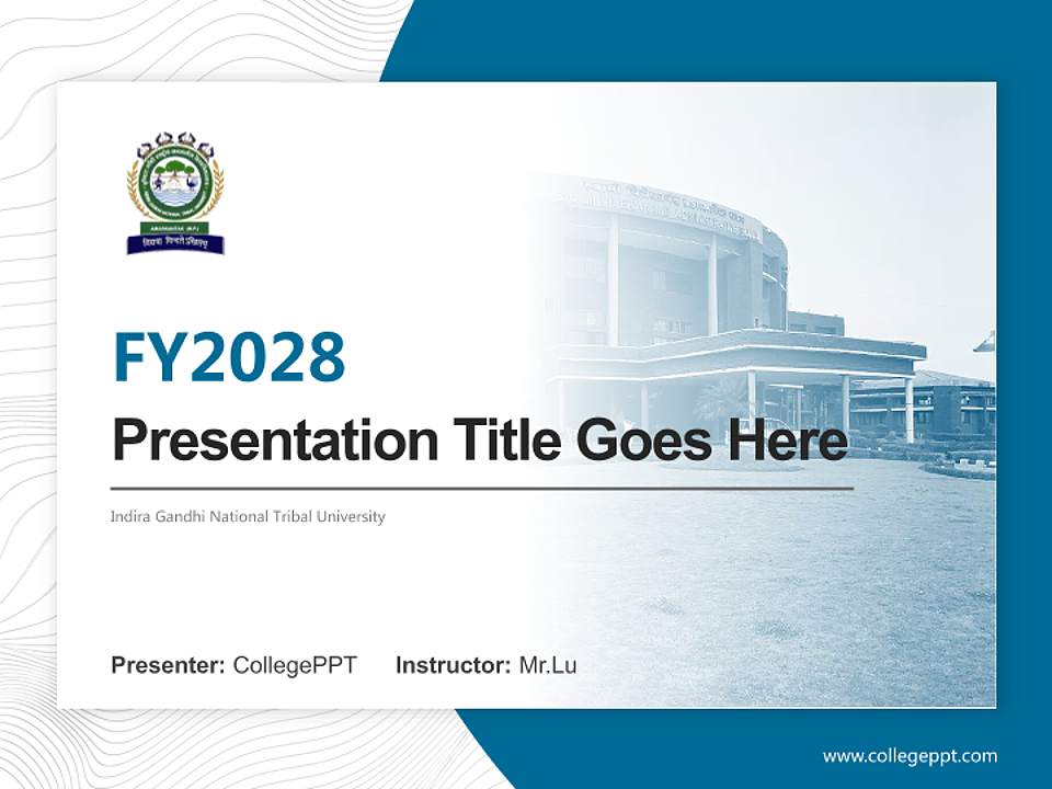 Indira Gandhi National Tribal University Academic Presentation/Research Findings Report PPT Template4:3 ratio PPT effect preview image5