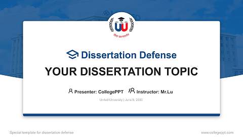 United University Graduation Thesis Defense PPT Template