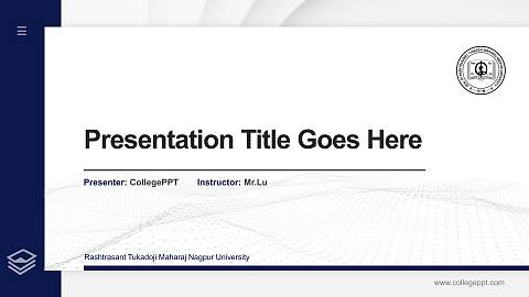 Rashtrasant Tukadoji Maharaj Nagpur University Thesis Proposal/Graduation Defense PPT Template