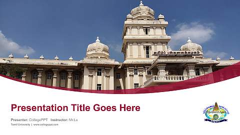 Tamil University Course/Courseware Creation PPT Template