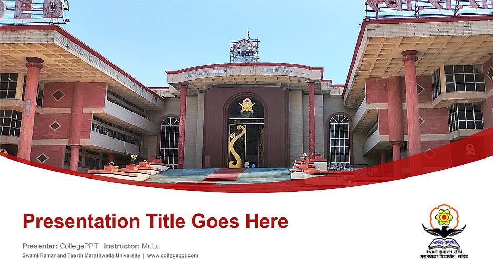 Swami Ramanand Teerth Marathwada University Course/Courseware Creation PPT Template16:9 ratio PPT effect preview image